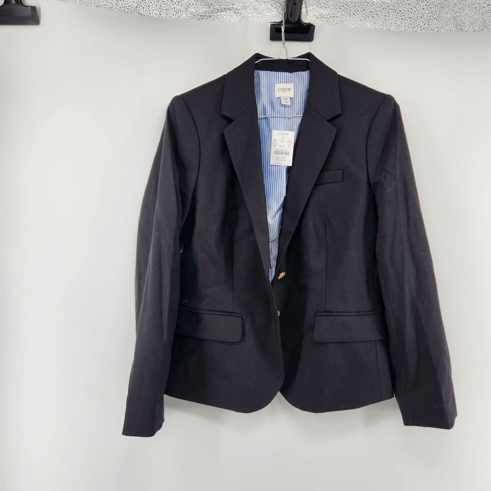 J.Crew Women's P4‎ Black Petite Original Schoolboy Blazer NWT